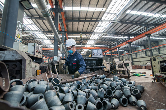 图们网架配件-锥头加工车间